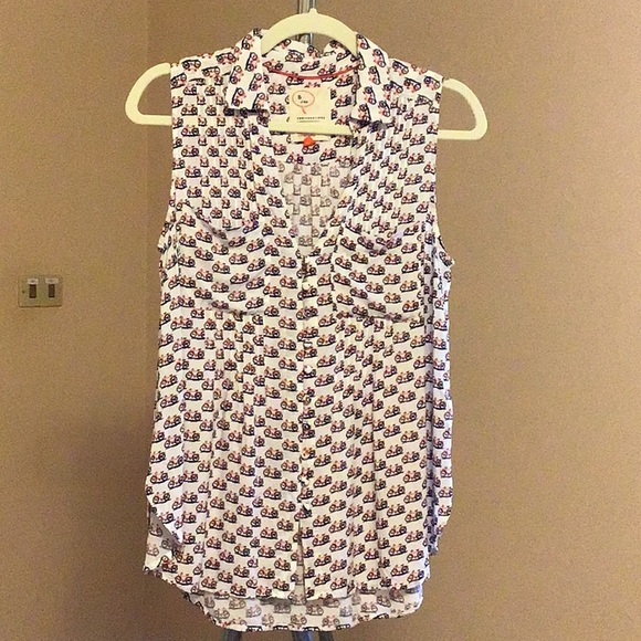 Anthropologie 5 of 52 Conversations Sleeveless 🚲 Top - Picture 2 of 7